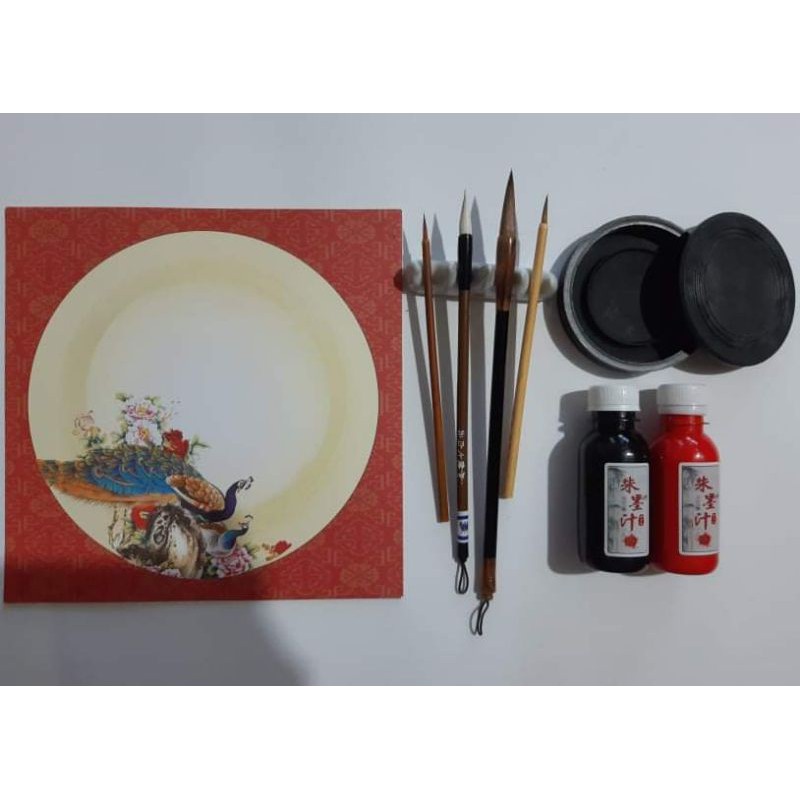 Combo bộ bút, mực, giấy, nghiên